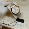 ساعة قوتشي رجالية بيضاء