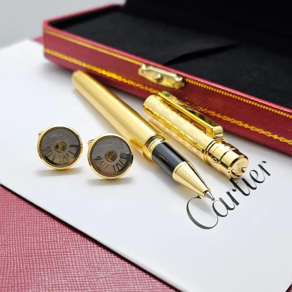قلم كارتير Cartier لون ذهبي