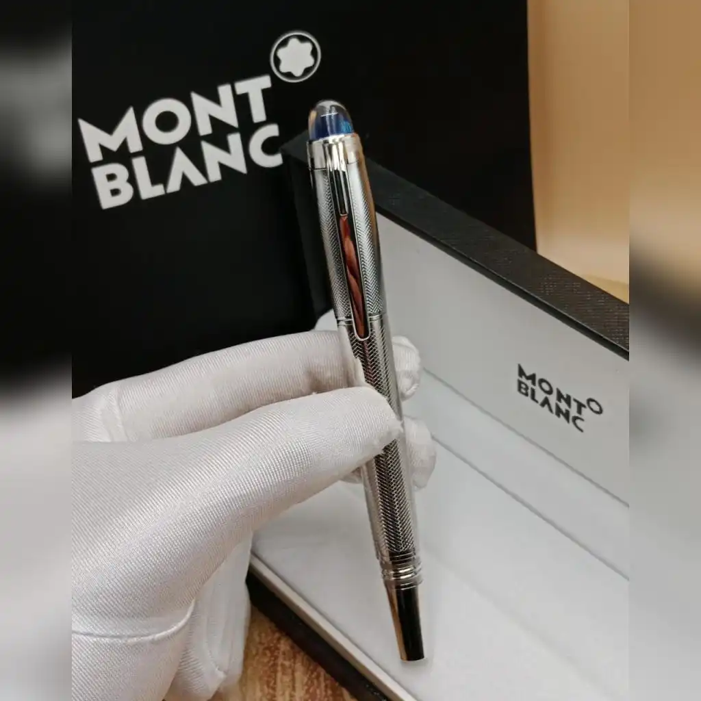 قلم مونت بلانك فضي