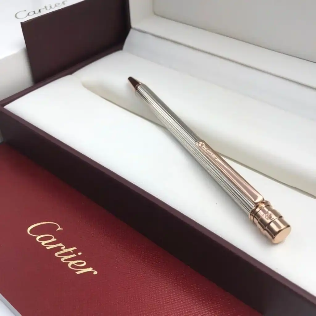 قلم كارتير تقليد فضي و روز قولد