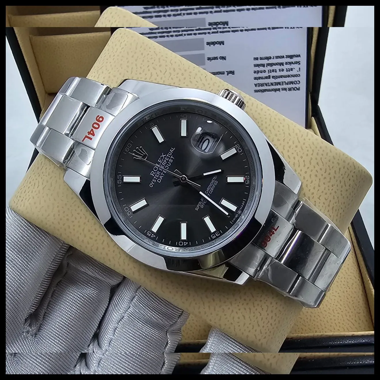 ساعة رولكس ديت جست سوداء