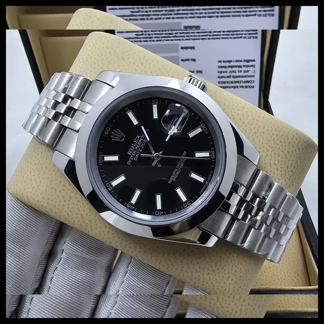 ساعة رولكس ديت جست سوداء