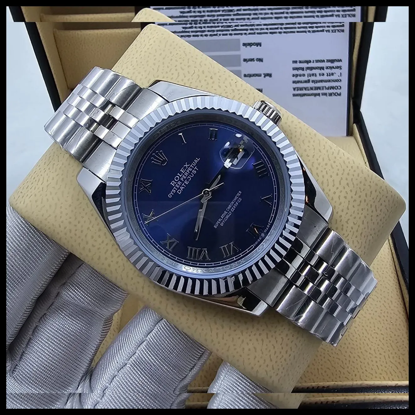 ساعة رولكس ديت جست زرقاء
