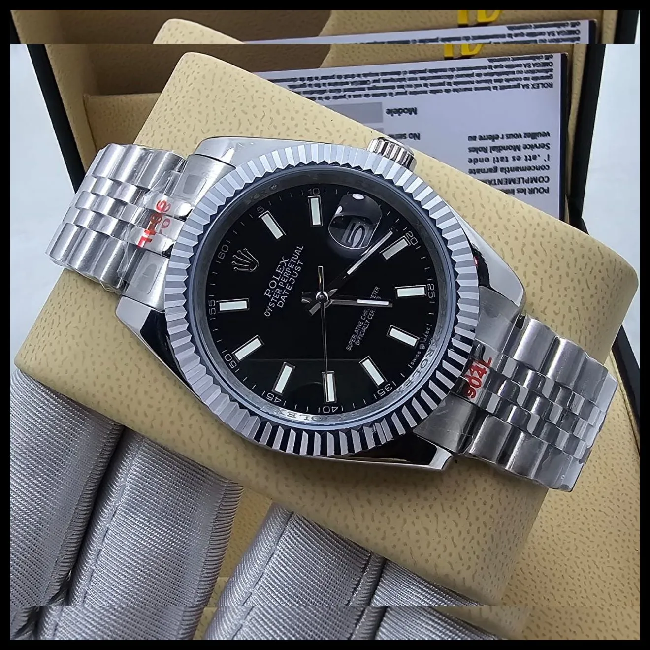 ساعة رولكس ديت جست سوداء