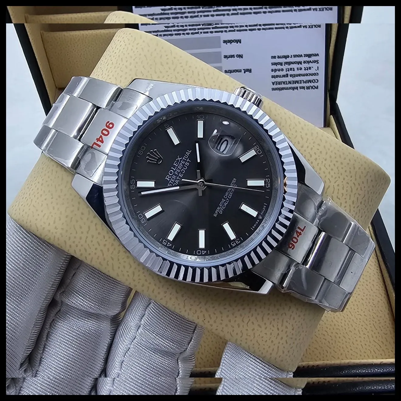 ساعة رولكس ديت جست سوداء