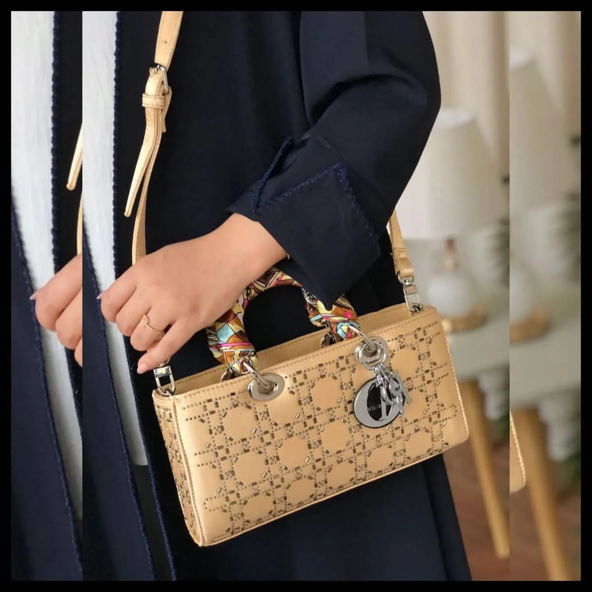 1 (1) شنطة ديور مستطيلة بيج