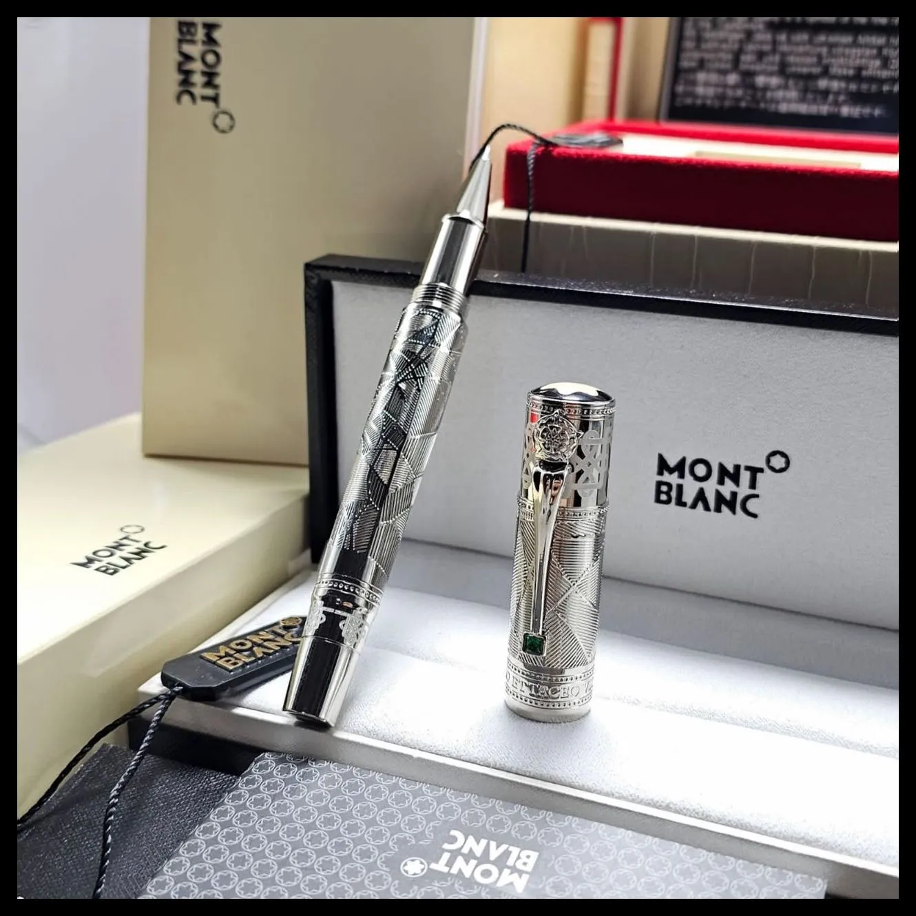 قلم مونت بلانك فضي