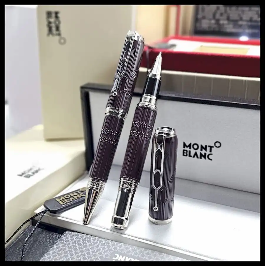 اقلام مون بلان شكسبير مزخرف بني