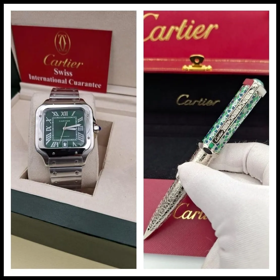 ساعة كارتير خضراء