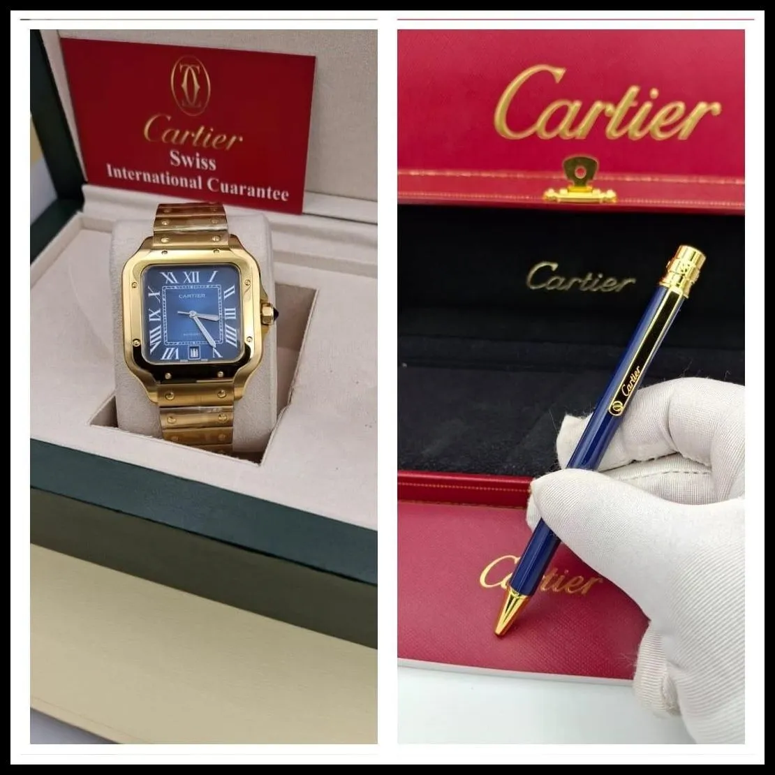 ساعة كارتير ذهبية