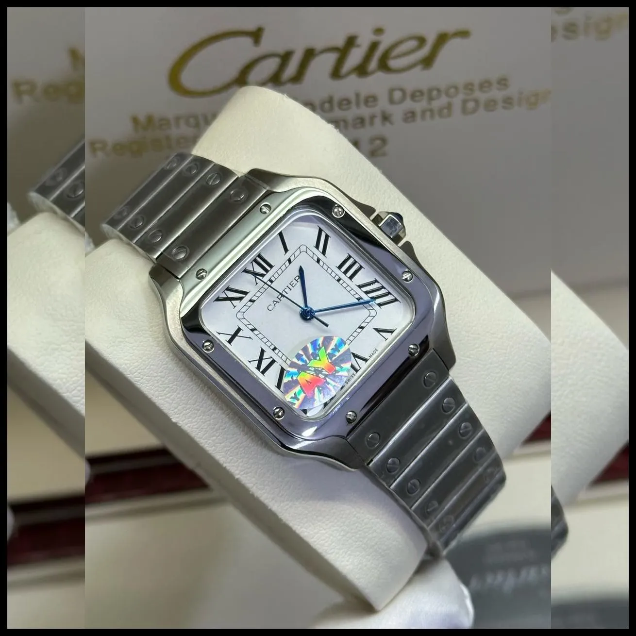 ساعة كارتير نسائي فضية