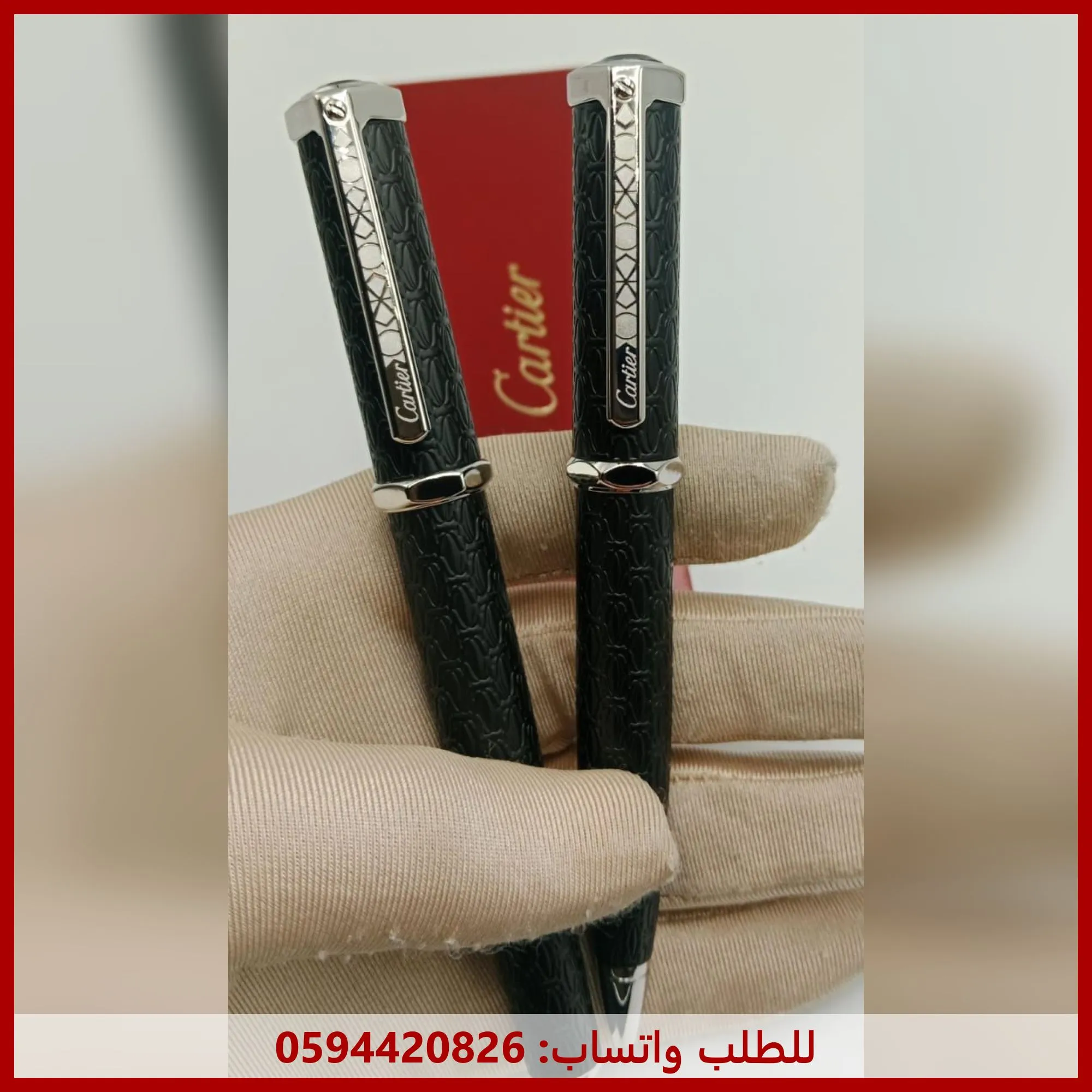 mf65 (10) قلم كارتير اسود وفضي