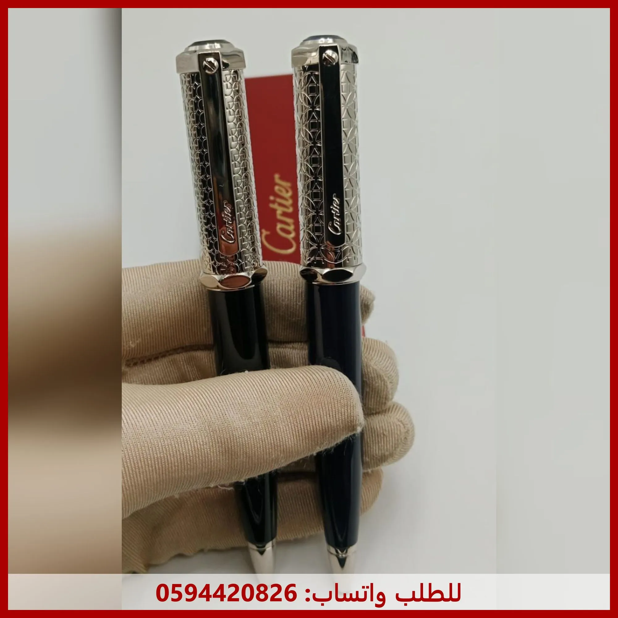 mf65 (15) قلم كارتير اسود وفضي