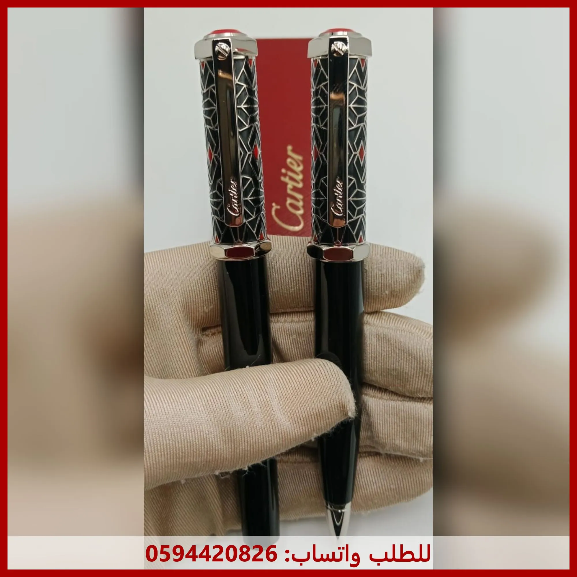 mf65 (29) قلم كارتير اسود وفضي