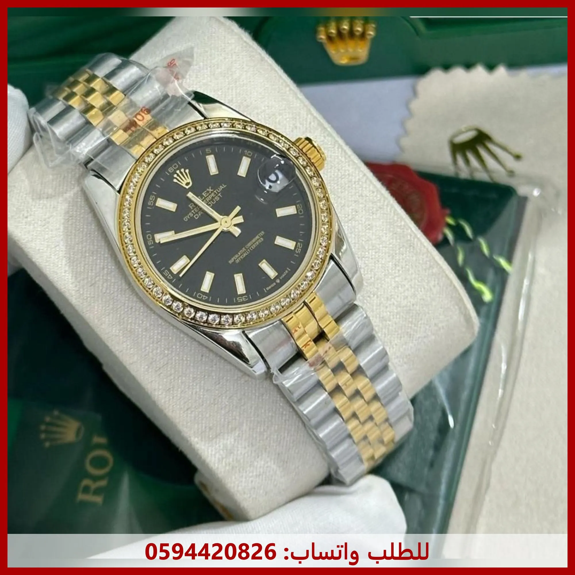 mf73 (6) ساعة رولكس مينا اسود