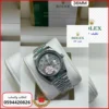رولكس رجالي Rad114 (18) ساعه rolex رجالية بطارية فضي ومينا رمادي