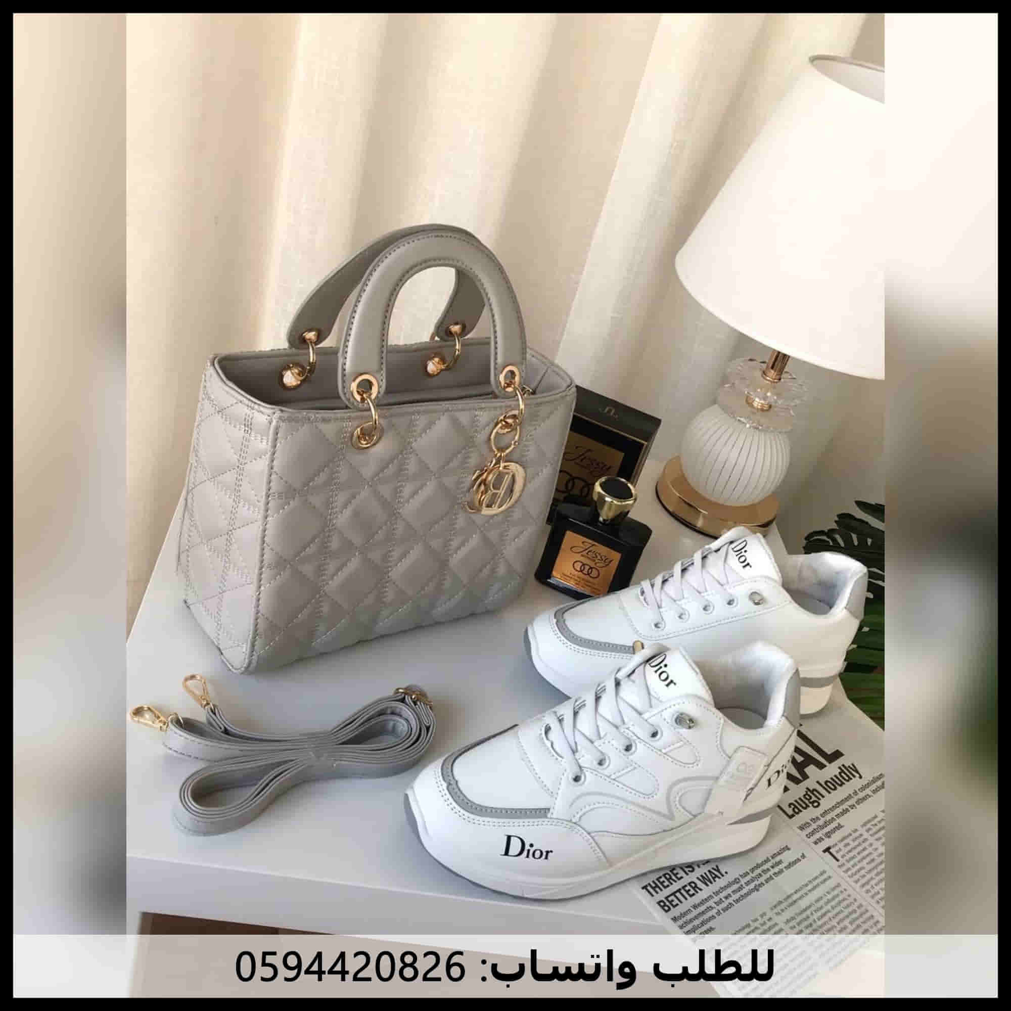 شنطة ديور مربعة رمادية
