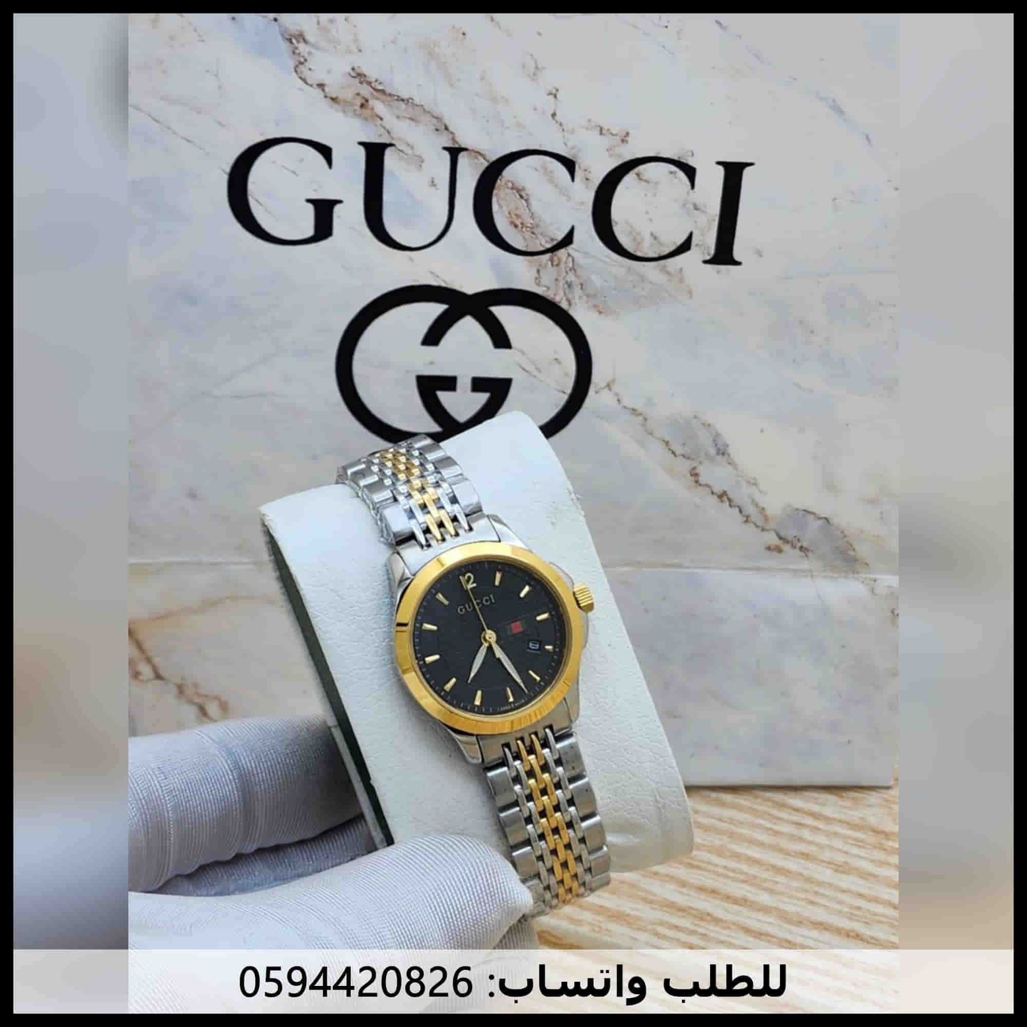 ساعات قوتشي النسائية سوداء