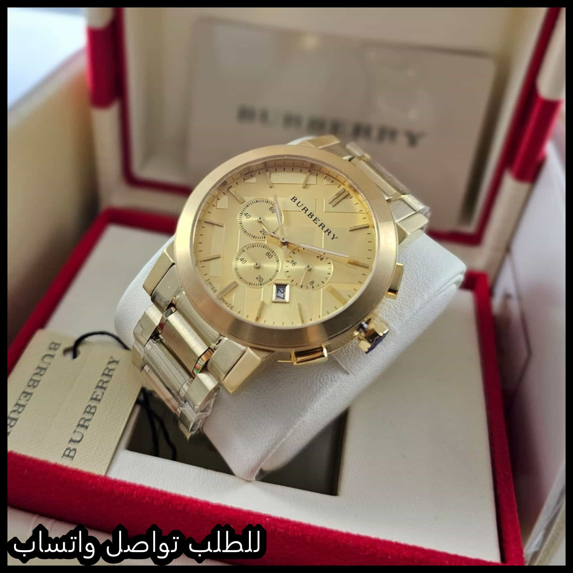 ساعات بربري BURBERRY ذهبية