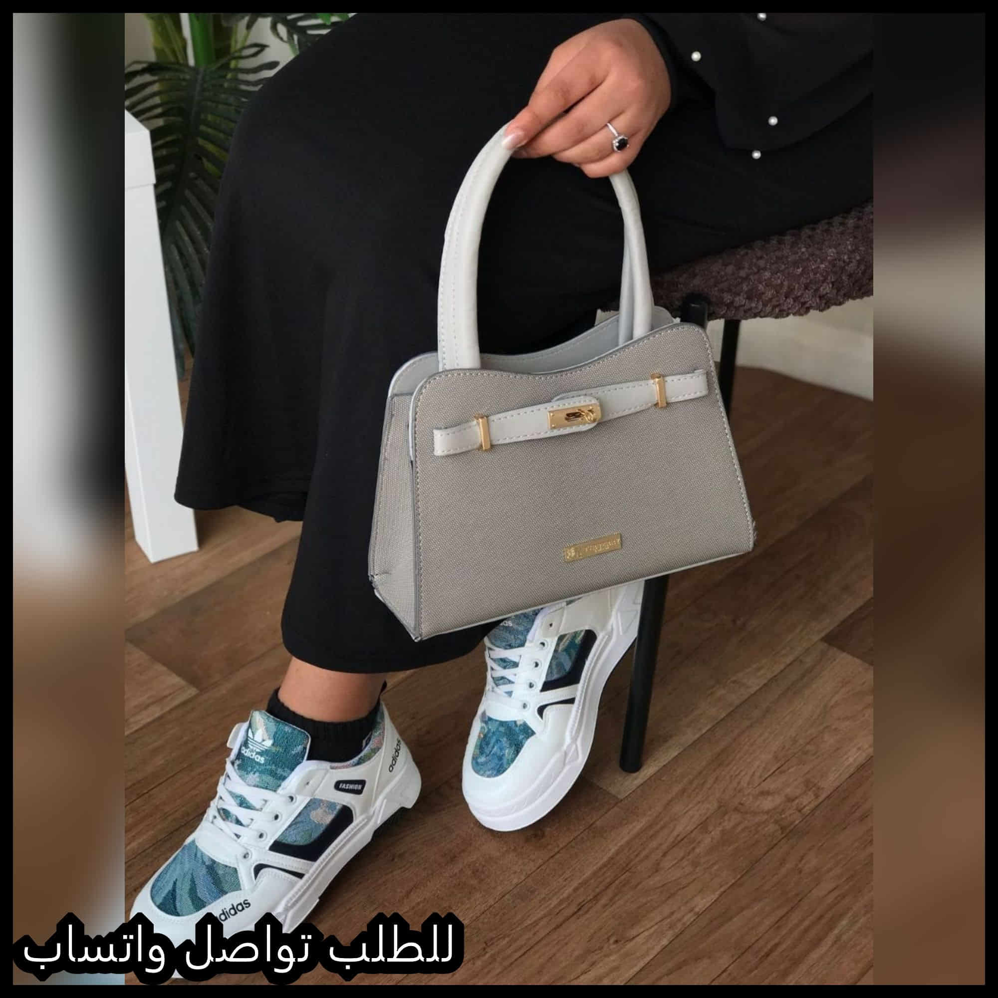 شنطة بربري تقليد رمادية