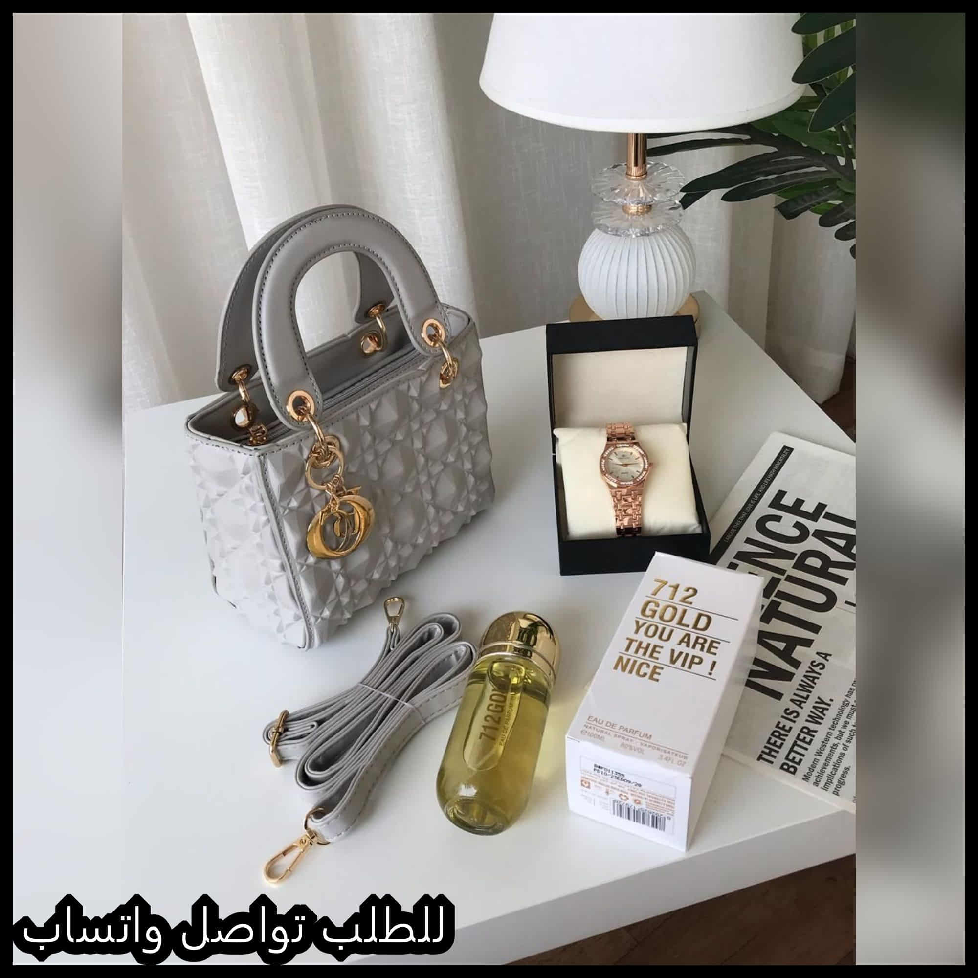 شنطة ديور رمادية