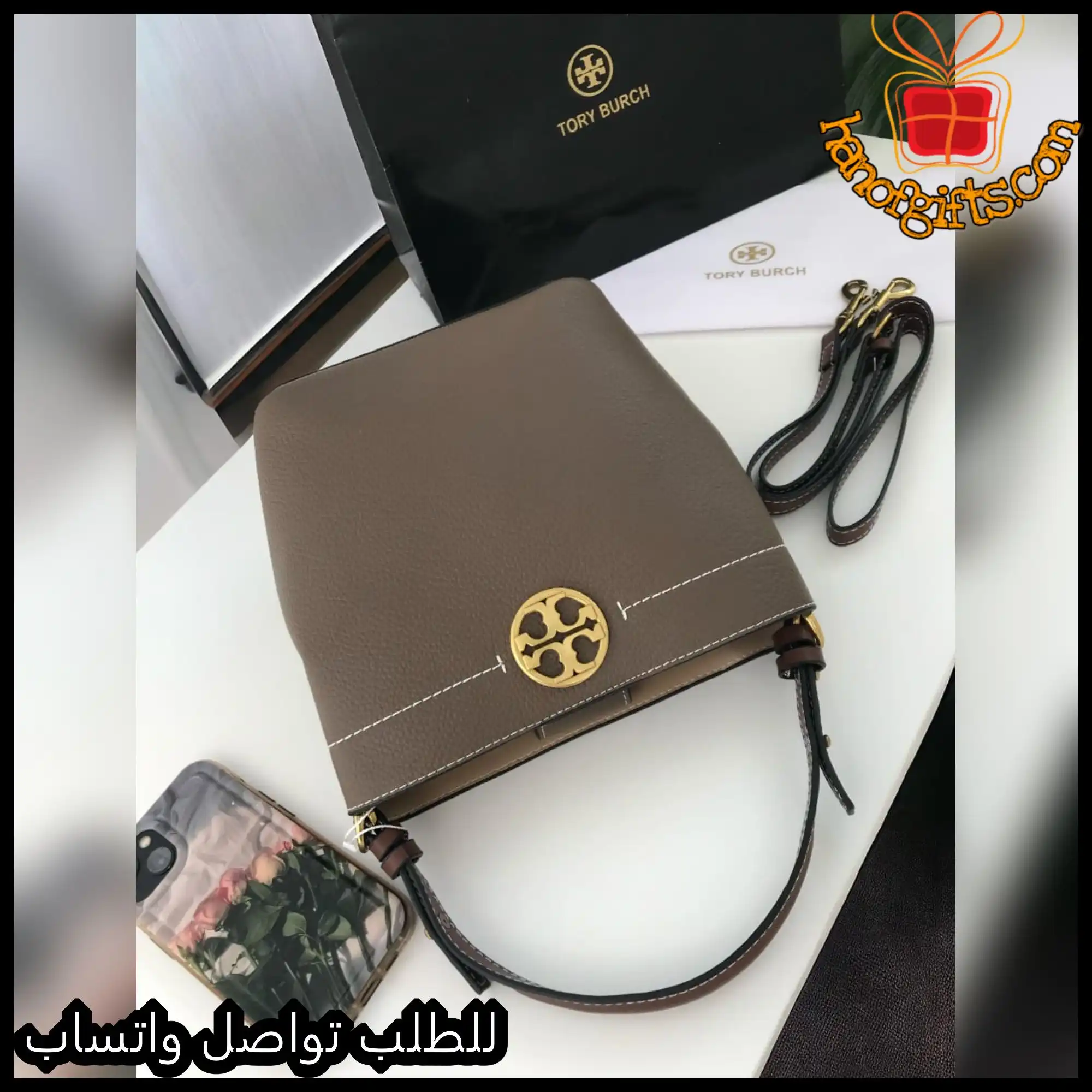 شنطة توري بورش درجة أولى (أسود – أخضر – عنابي – بيج – عسلي – رمادي) 2 شنطة توري بورش تقليد درجة أولى