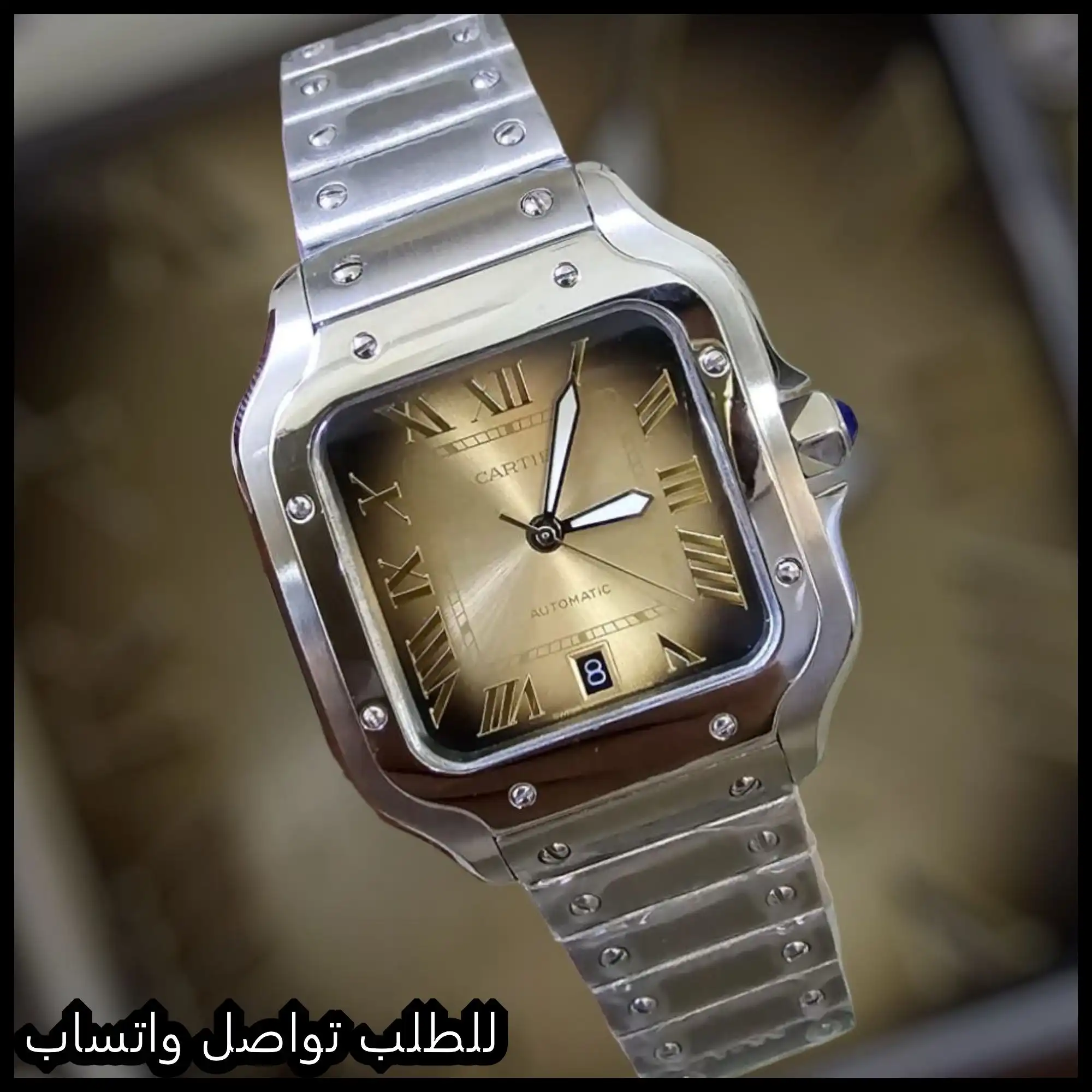 ساعة رجالي CARTIER سانتوس ذهبي