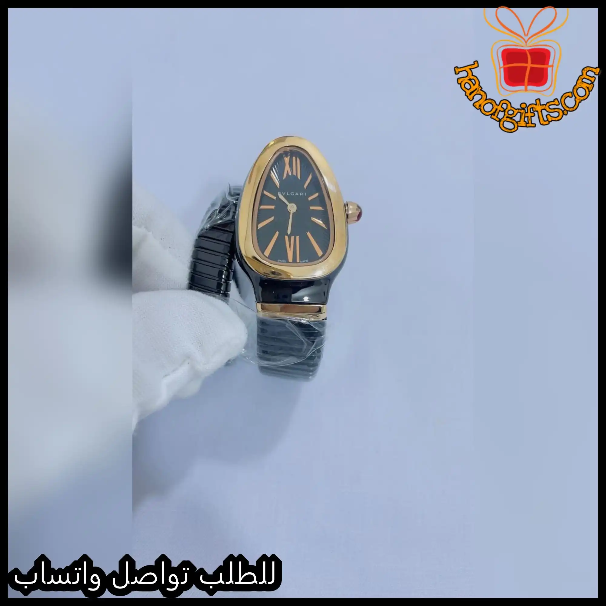 ساعة بولغاري سوداء لفة واحدة