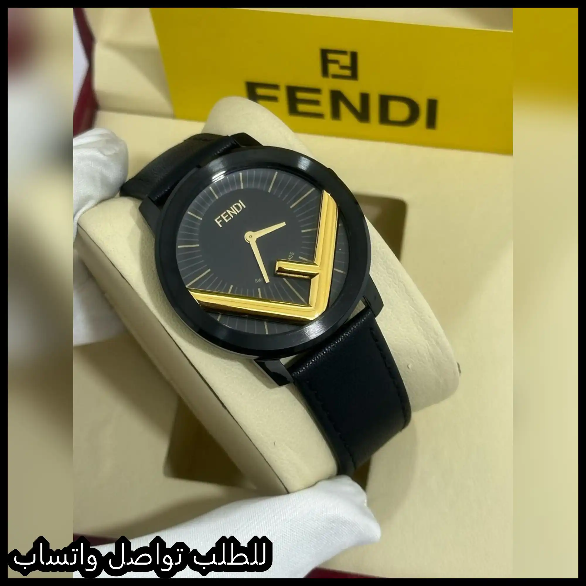 ساعات fendi رجالي لون اسود