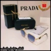 نظارات برادا رجالي ذهبية بعدسات زرقاء متدرجة Prada Sunglasses for Men KSA