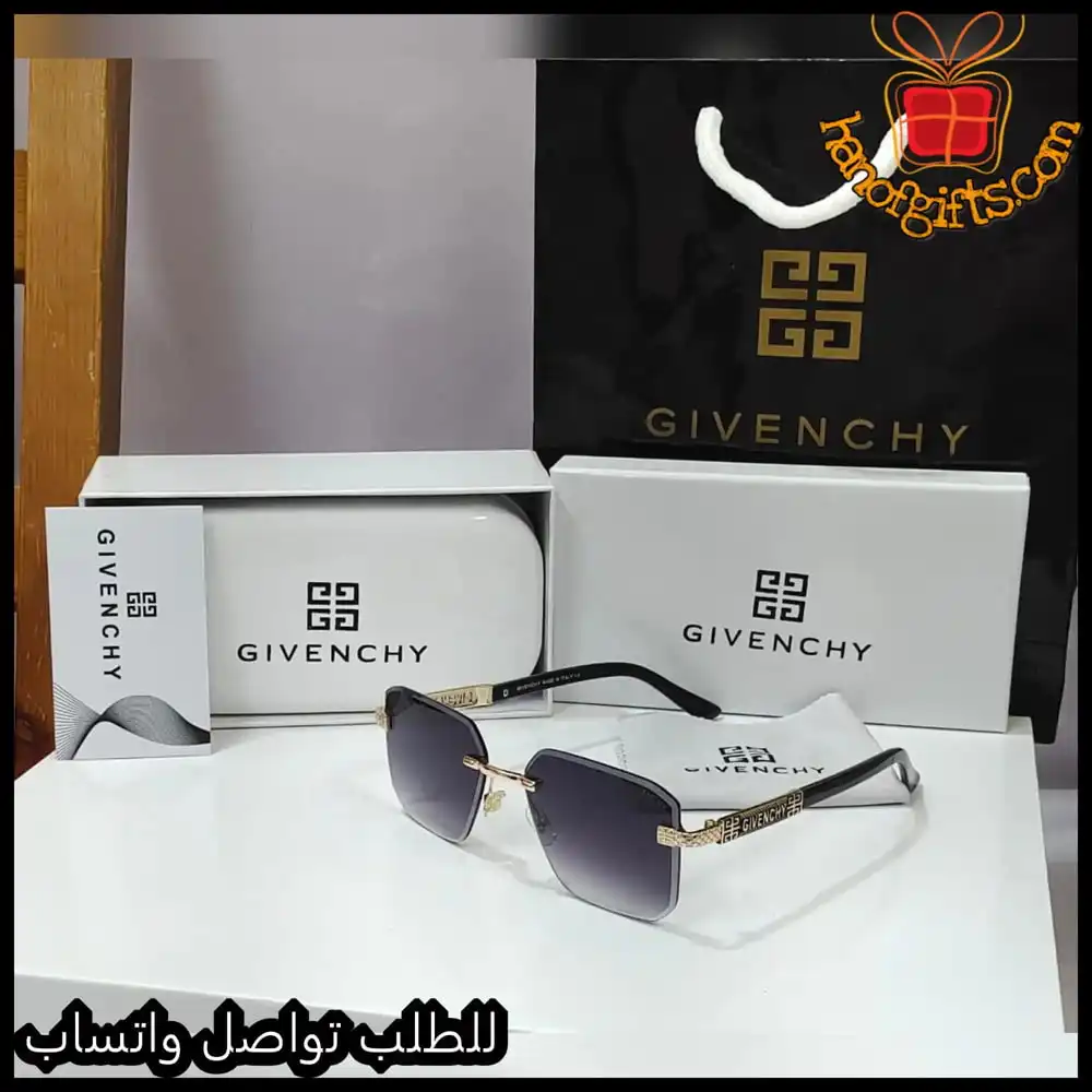 نظارات جفنشي نسائي بدون اطار بعدسات سوداء Givenchy Sunglasses KSA