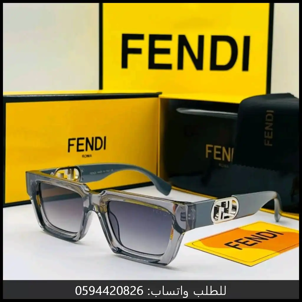 نظارات فندي نسائية رمادي شفاف