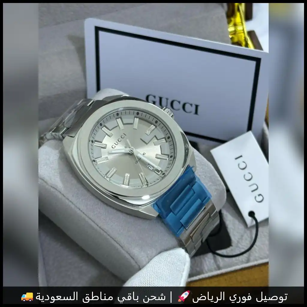 ساعة Gucci فضي رجالية