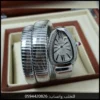 ساعة بولغاري نسائية فضية مع مينا ابيض اطار مرصع ساعة بولغاري نسائية فضية مع مينا فضي اطار مرصع