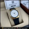 ساعة جيفنشي رجالي ربل أسود اطار ذهبي مينا ابيض ساعة جيفنشي رجالي ربل أسود اطار ذهبي مينا ابيض