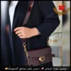 شنطة COACH نسائية عنابي غامق بتصميم لامع