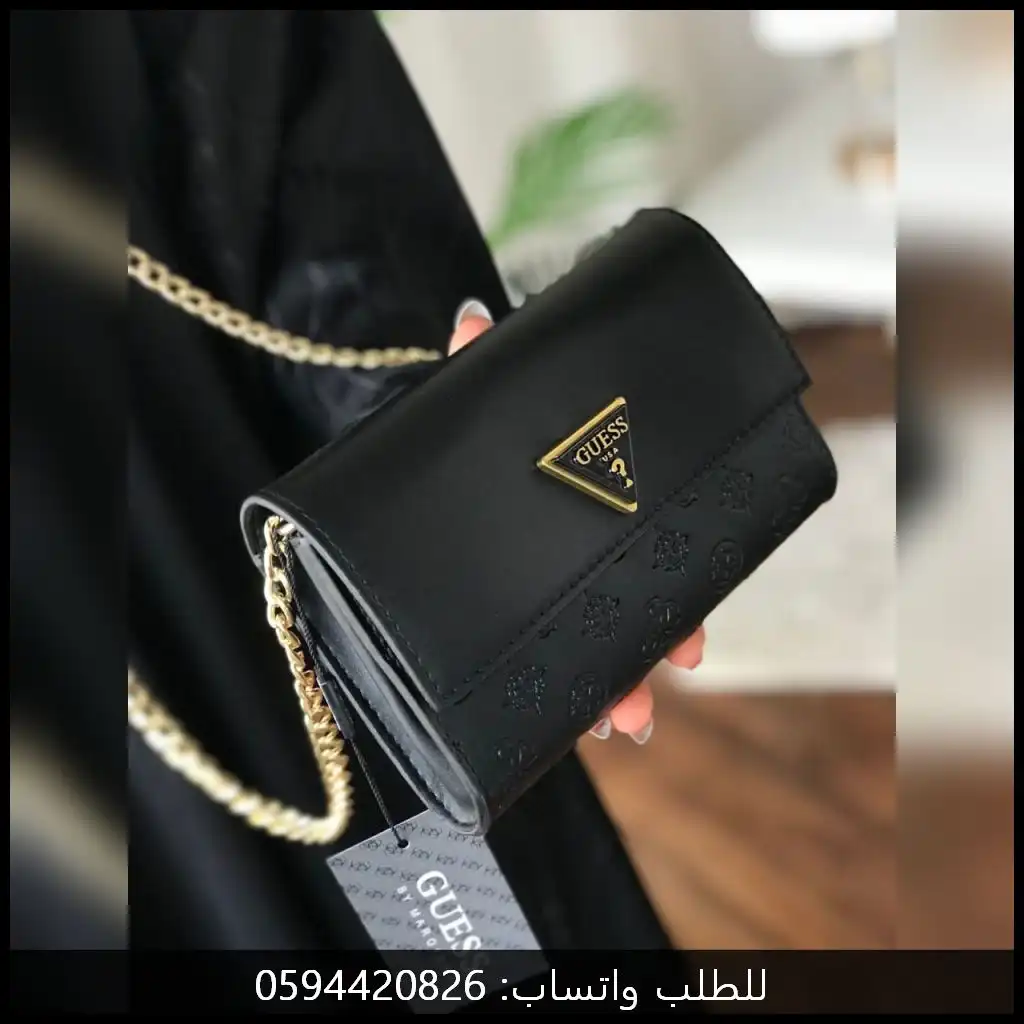 شنطة جيس نسائية جلد سوداء