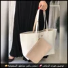 شنطة لاكوست دبل فيس بلون أبيض وبيج