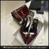 طقم سان لوران عنابي شنطة وكعب (1) طقم سان لوران عنابي شنطة وكعب