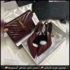 طقم سان لوران عنابي شنطة وكعب (3) طقم سان لوران عنابي شنطة وكعب