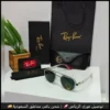 نظارات ريبان رجالية اطار فضي وعدسات داكنة