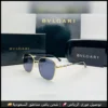 نظارات شمس bulgari للرجال اسود واطار ذهبي