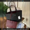 شنط لاكوست دبل فيس اسود وعنابي