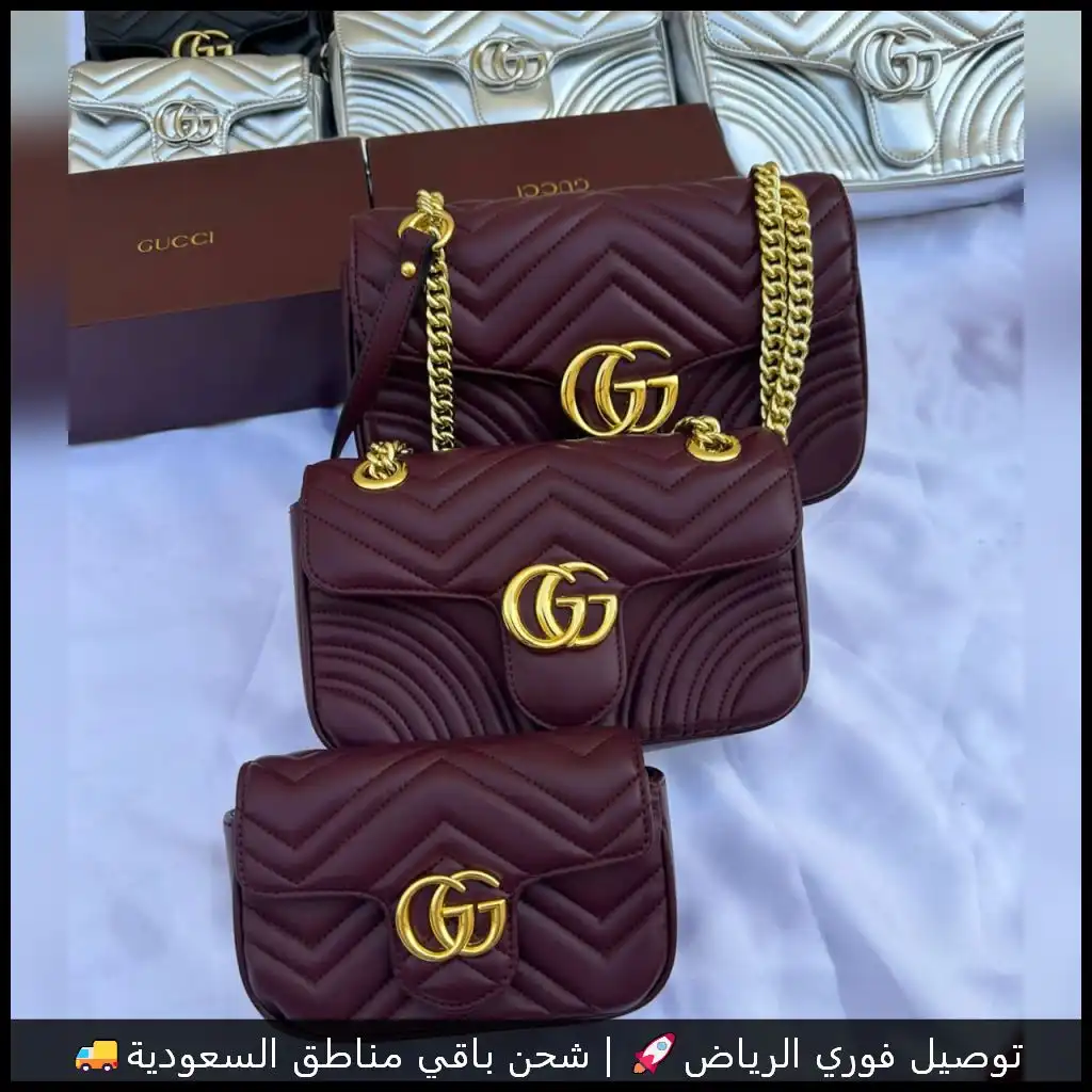 شنطة قوتشي لون عنابي