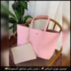 b2574 (5) طقم شنط لاكوست بلون زهري وبيج