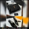 طقم سان لوران أسود شنطه وكعب