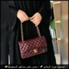 شنطة شنل كلاسيك بلون عنابي ملكي