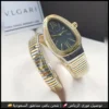 ساعة بلغاري بمينا أسود بيضاوي