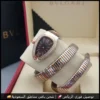 ساعة بولغاري بتصميم الثعبان ومينا أسود