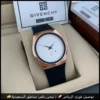 ساعة جفنشي بمينا أبيض وسير ربل أسود ساعة جفنشي بمينا أبيض وسير ربل أسود